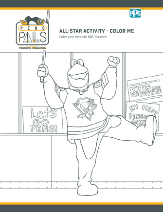 hockey coloring pages penguins