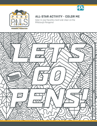 Color Me Let S Go Pens Pittsburgh Penguins Foundation